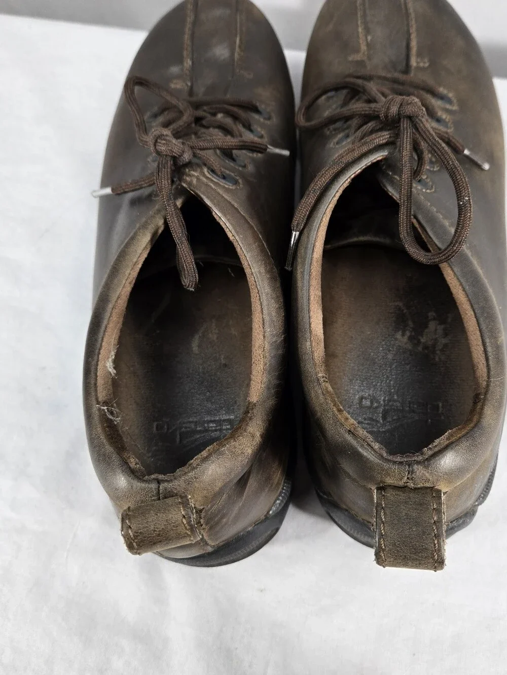 Dansko Walker Brown Leather Slip Resistant Oxford Shoes Mens Size 11.5 45 EU